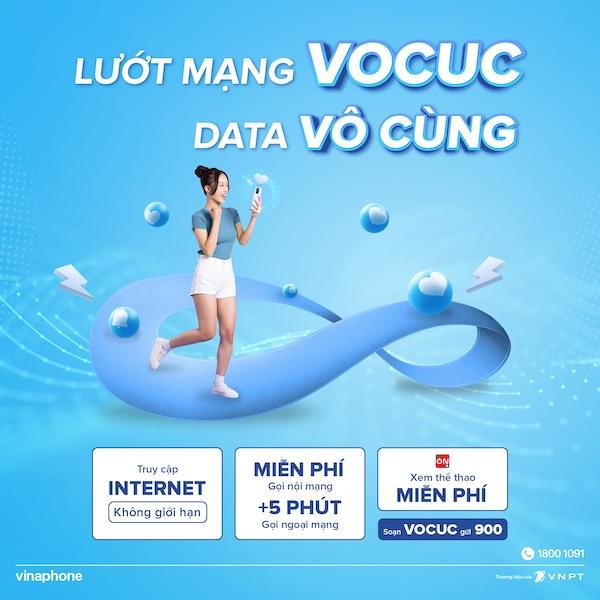 Vô Cực: Gói cước data VinaPhone giá 10k, 5GB, miễn phí cuộc gọi