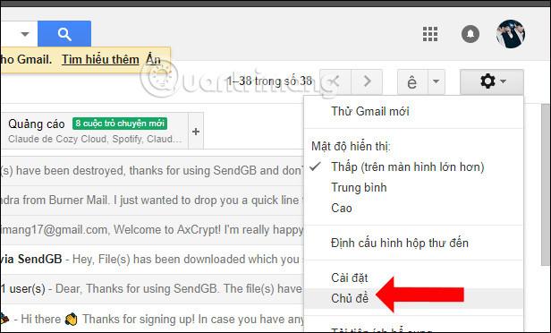 Cách thay đổi hình nền Gmail theo ý thích