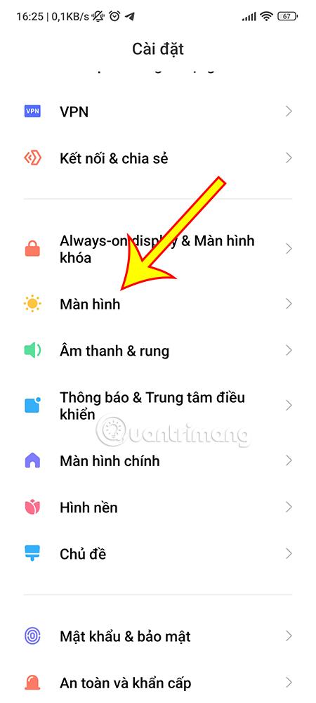 Kéo xuống tìm phần Tốc độ làm mới