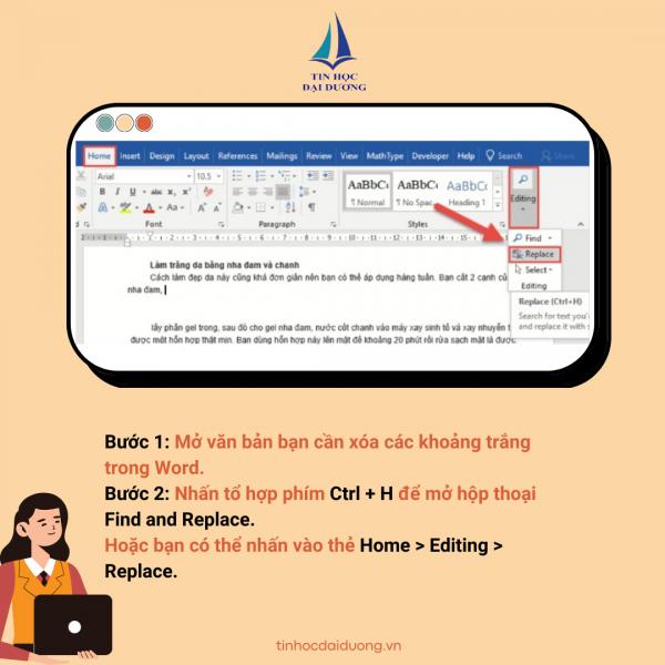 Xóa khoảng trắng thừa trong Word