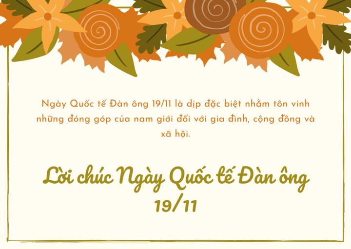 Lời chúc hay và ý nghĩa Ngày Quốc tế Đàn ông 19/11.