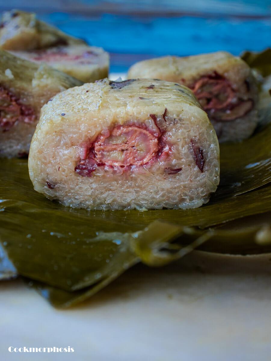 Glutinous Rice Banana Cake (Bánh Tét Chuối) - Vegan and Delicious