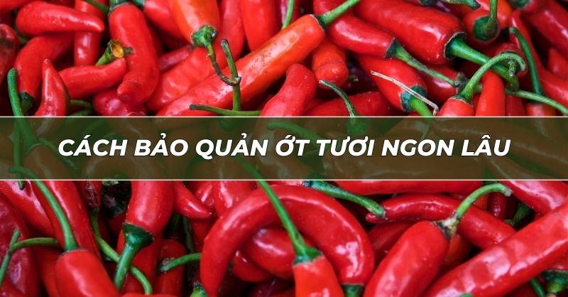 Những cách bảo quản ớt tươi ngon lâu