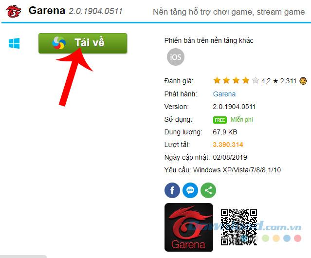 Cách tải xuống và cài đặt Garena trên máy tính