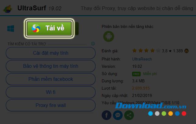 Cách tải xuống và cài đặt Ultrasurf trên máy tính