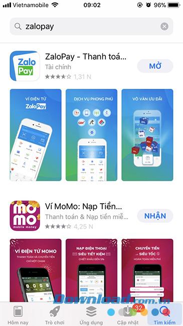 Cách tải xuống và cài đặt zalopay trên điện thoại