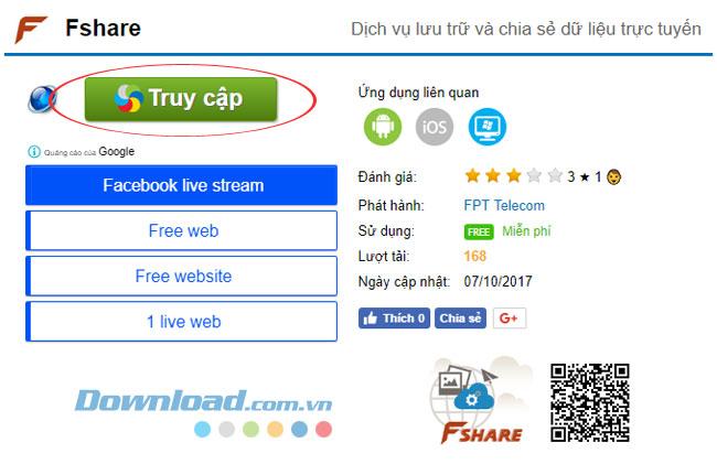 Cách tạo tài khoản fshare để chia sẻ dữ liệu trực tuyến