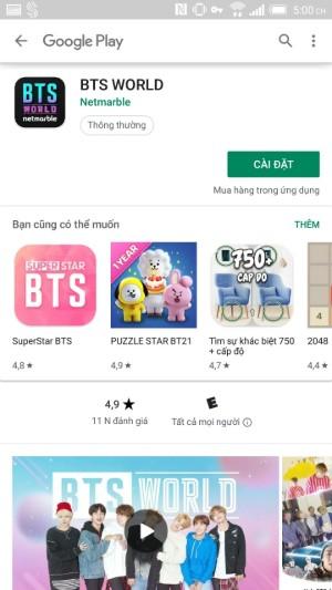 Hướng dẫn chơi trò chơi BTS World