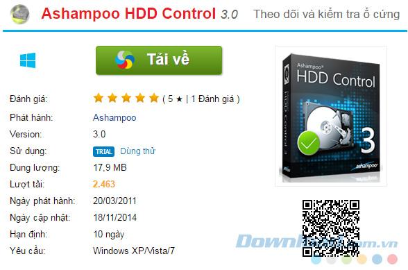 [Miễn phí]    Bản quyền Ashampoo HDD Control