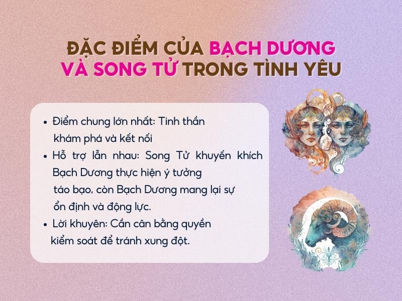 Quan điểm tình cảm của Bạch Dương và Song Tử