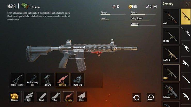 Top tay cầm tốt nhất cho huyền thoại AR M416 trong PUBG Mobile