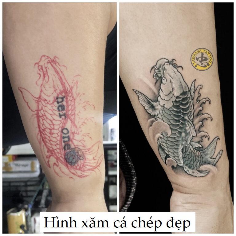 Tổng hợp hình xăm cá chép đẹp kín lưng, tay, chân và ý nghĩa