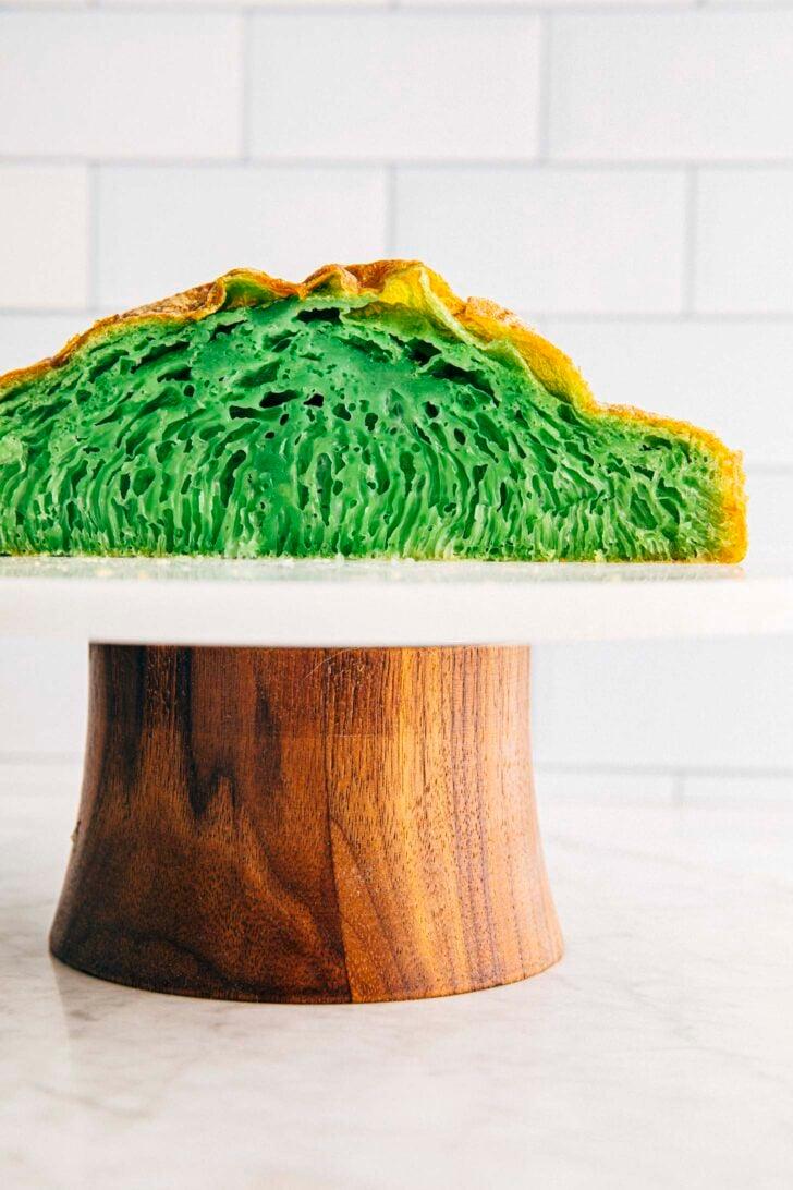 Gluten Free Pandan Vietnamese Honeycomb Cake