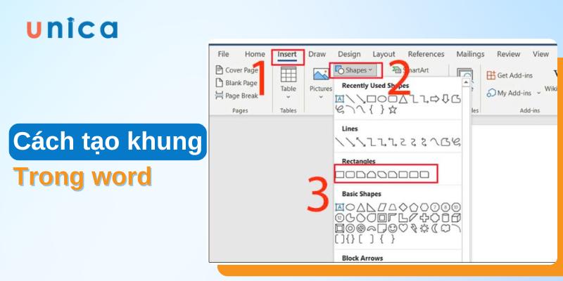 4 Cách tạo khung trong word cho cả trang và đoạn văn bản