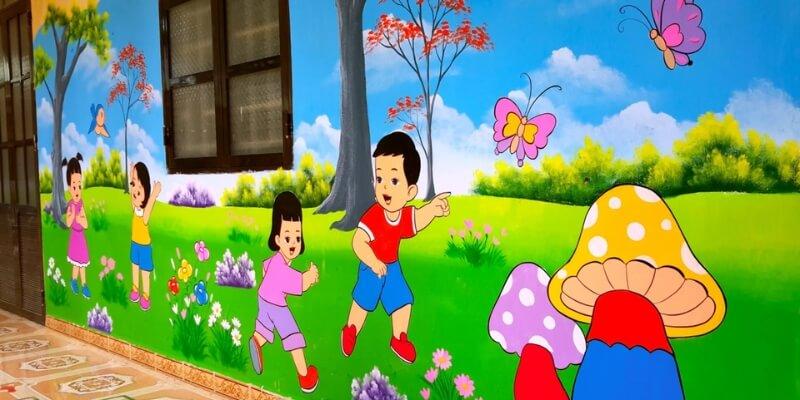 TOP +63 Mẫu vẽ tranh tường trường tiểu học đẹp – Xu hướng 2025