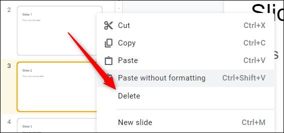 Cách xóa trang slide trong Google Slides
