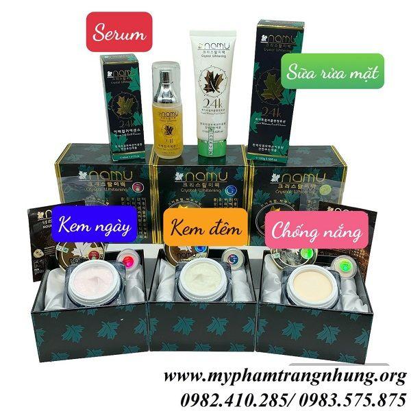 BỘ NAMU 5IN1 DƯỠNG TRẮNG DA, TRỊ NÁM TÀN NHANG HÀN QUỐC