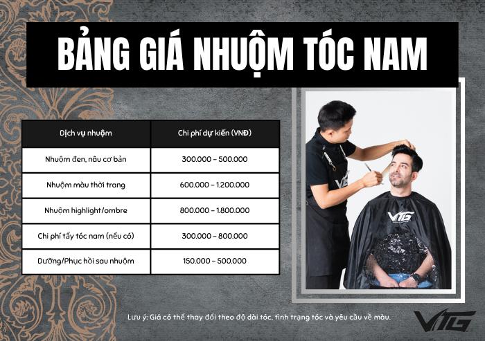Giá Nhuộm Tóc Nam Bao Nhiêu? Giá Hiện Nay & Các Yếu Tố Ảnh Hưởng