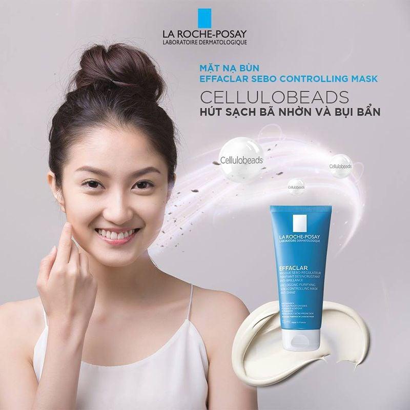 Mặt Nạ Bùn La Roche-Posay Làm Sạch Sâu, Giảm Mụn & Bóng Nhờn Effaclar Unclogging Purifying Sebo-Controlling Mask Anti-Shine 100ml